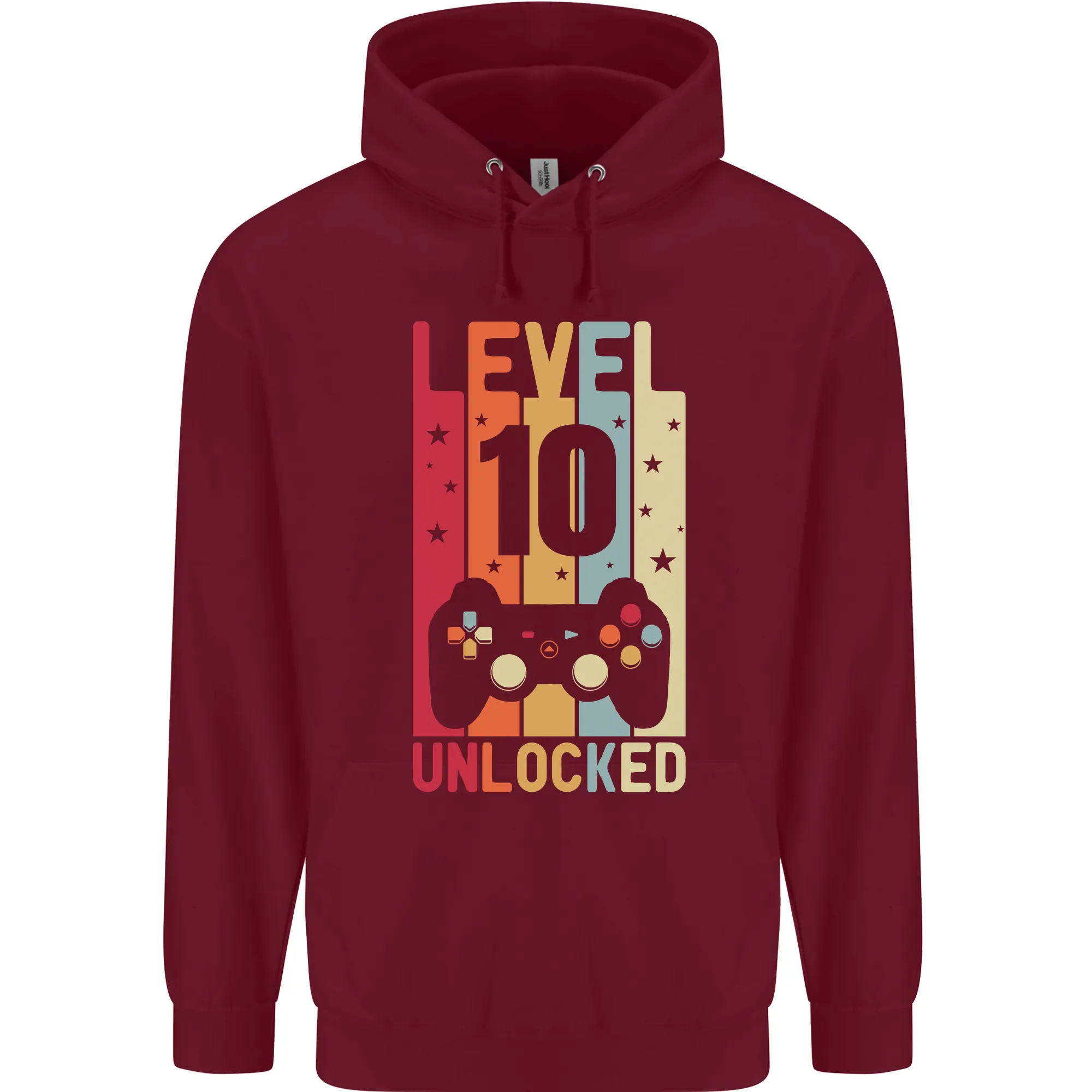 10th Birthday 10 Year Old Level Up Gaming Childrens Kids Hoodie