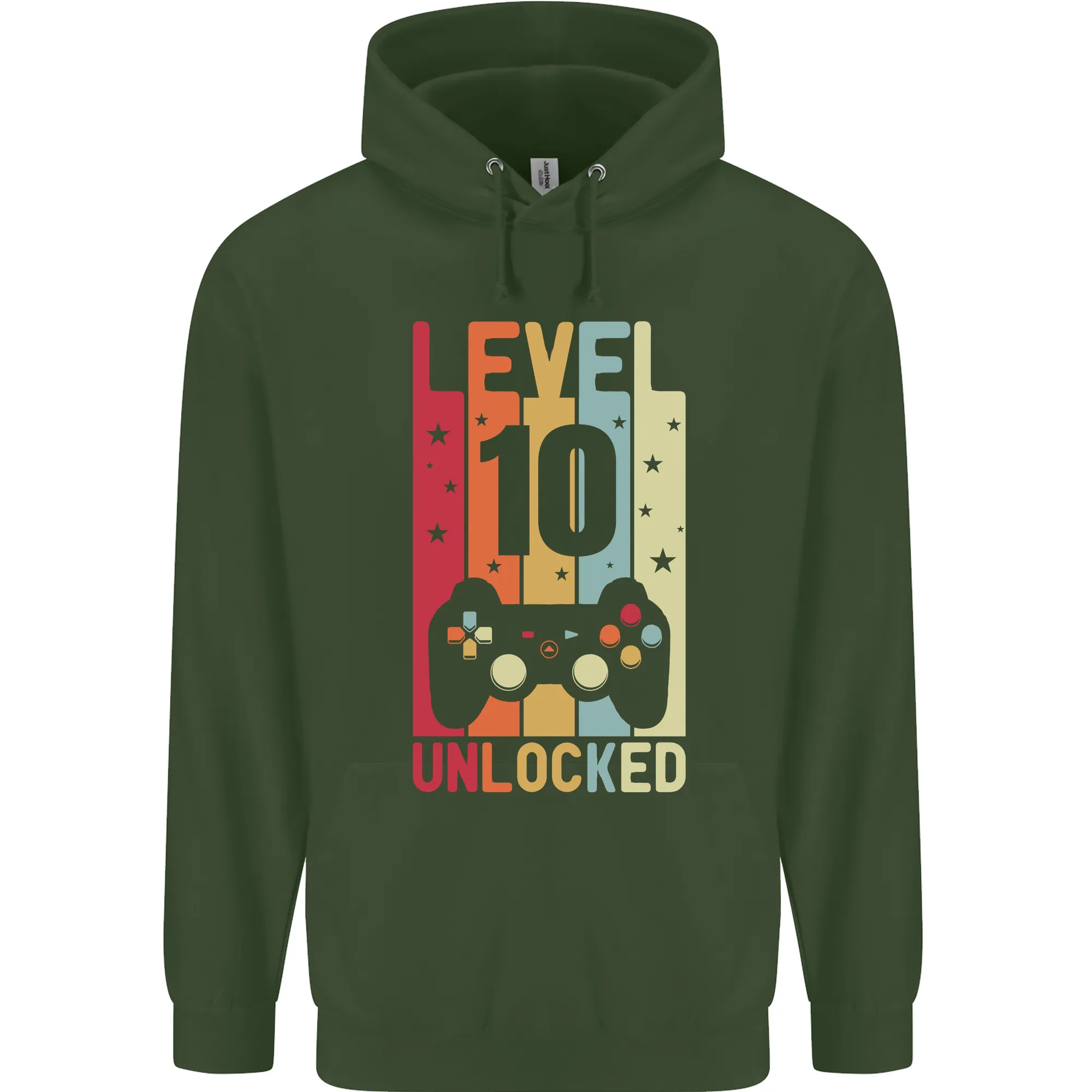 10th Birthday 10 Year Old Level Up Gaming Childrens Kids Hoodie