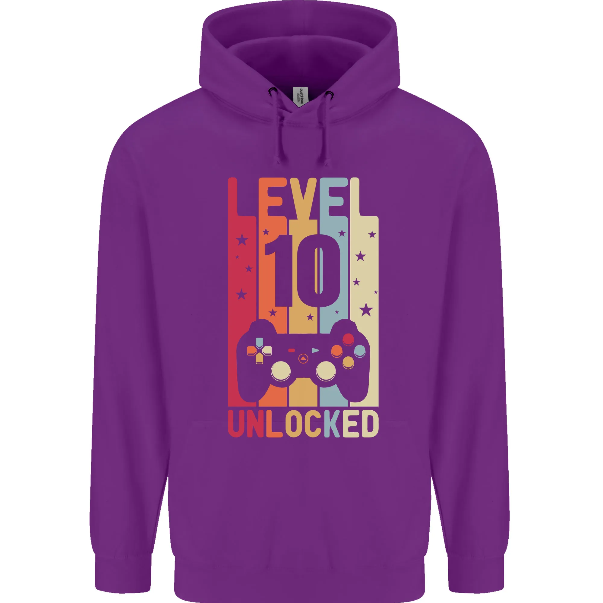 10th Birthday 10 Year Old Level Up Gaming Childrens Kids Hoodie