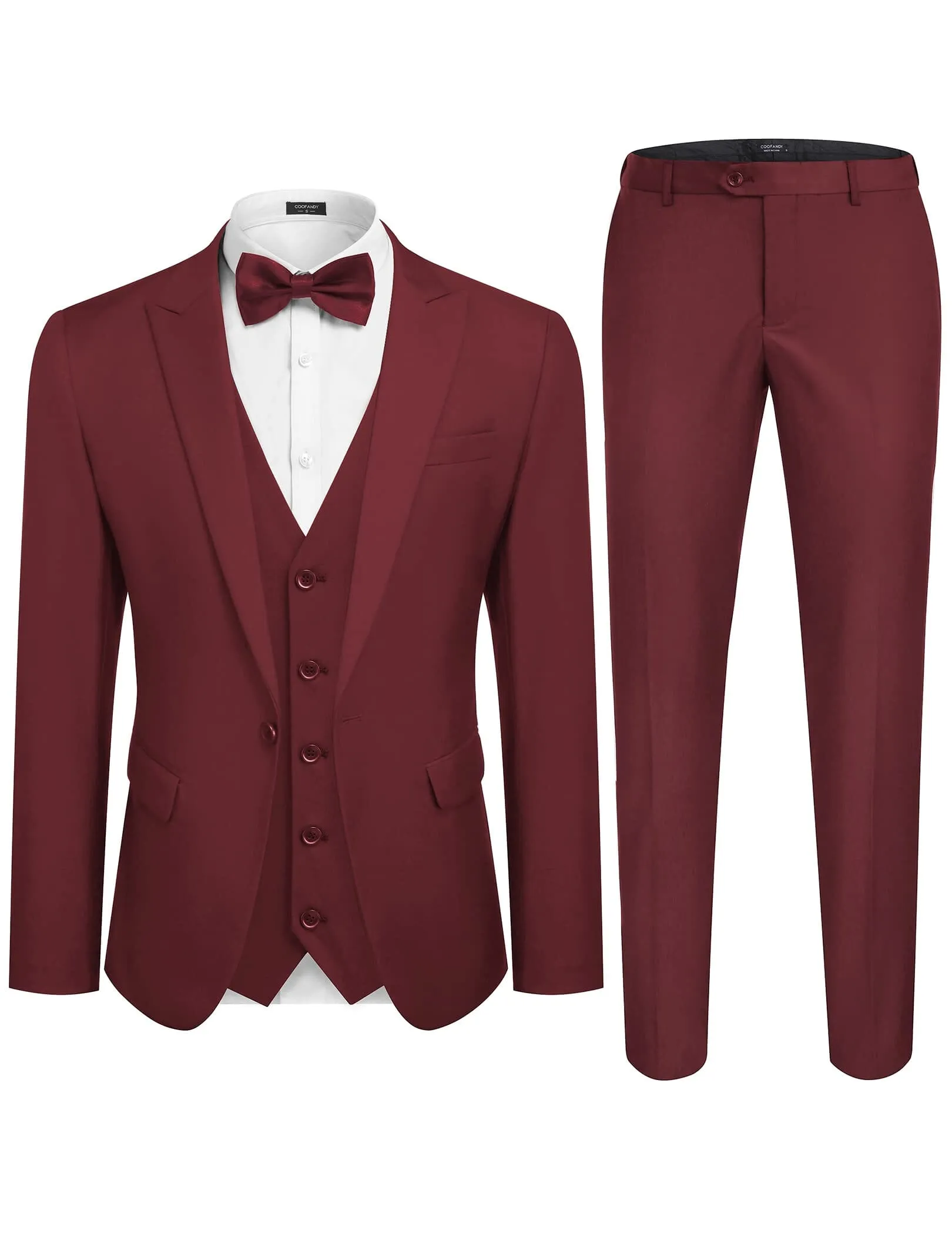 3 Piece Suits Set Tuxedo Prom Blazer Vest Pants Set (US Only)