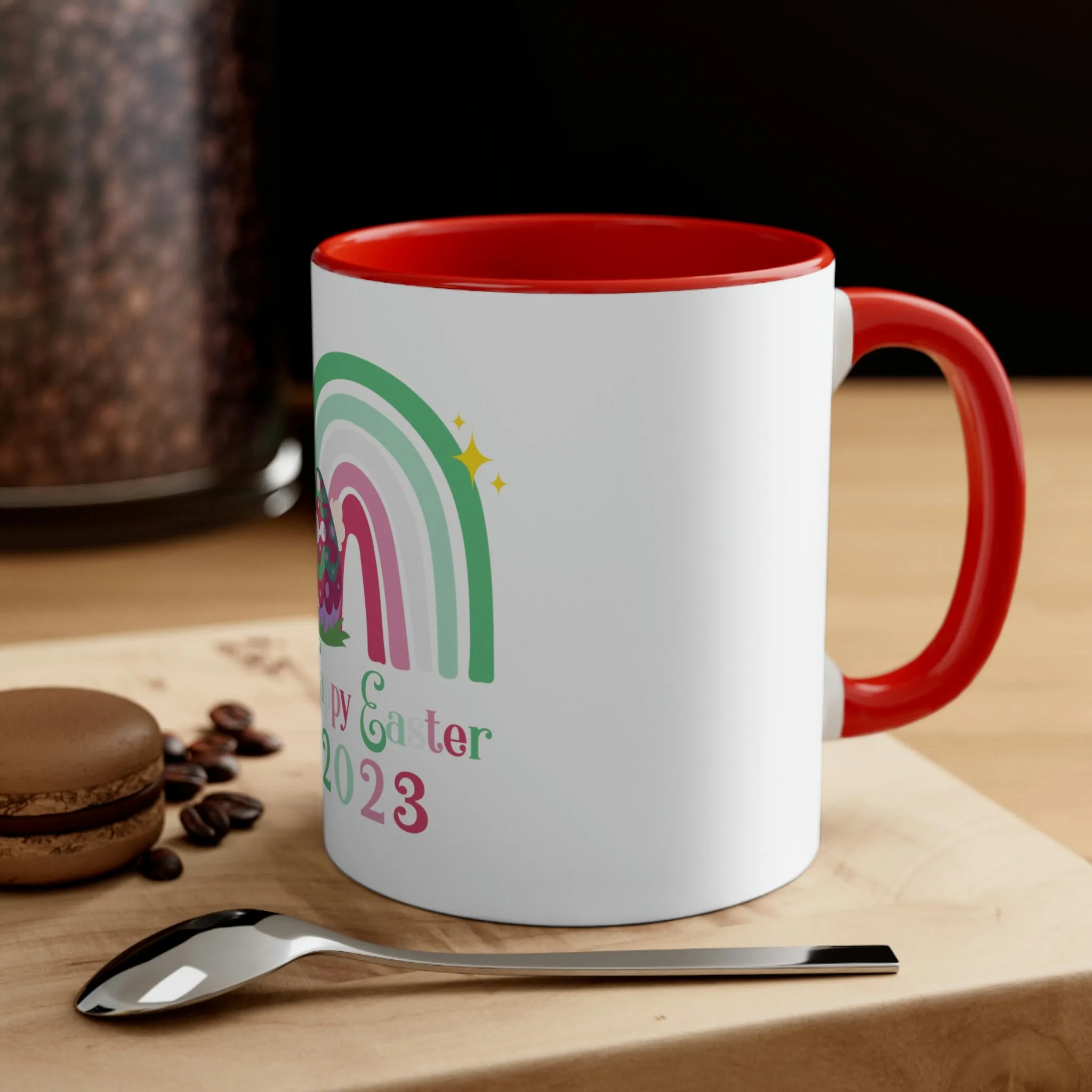 Abrosexual Flag Accent Coffee Mug Easter Festival - Happy Easter 2023