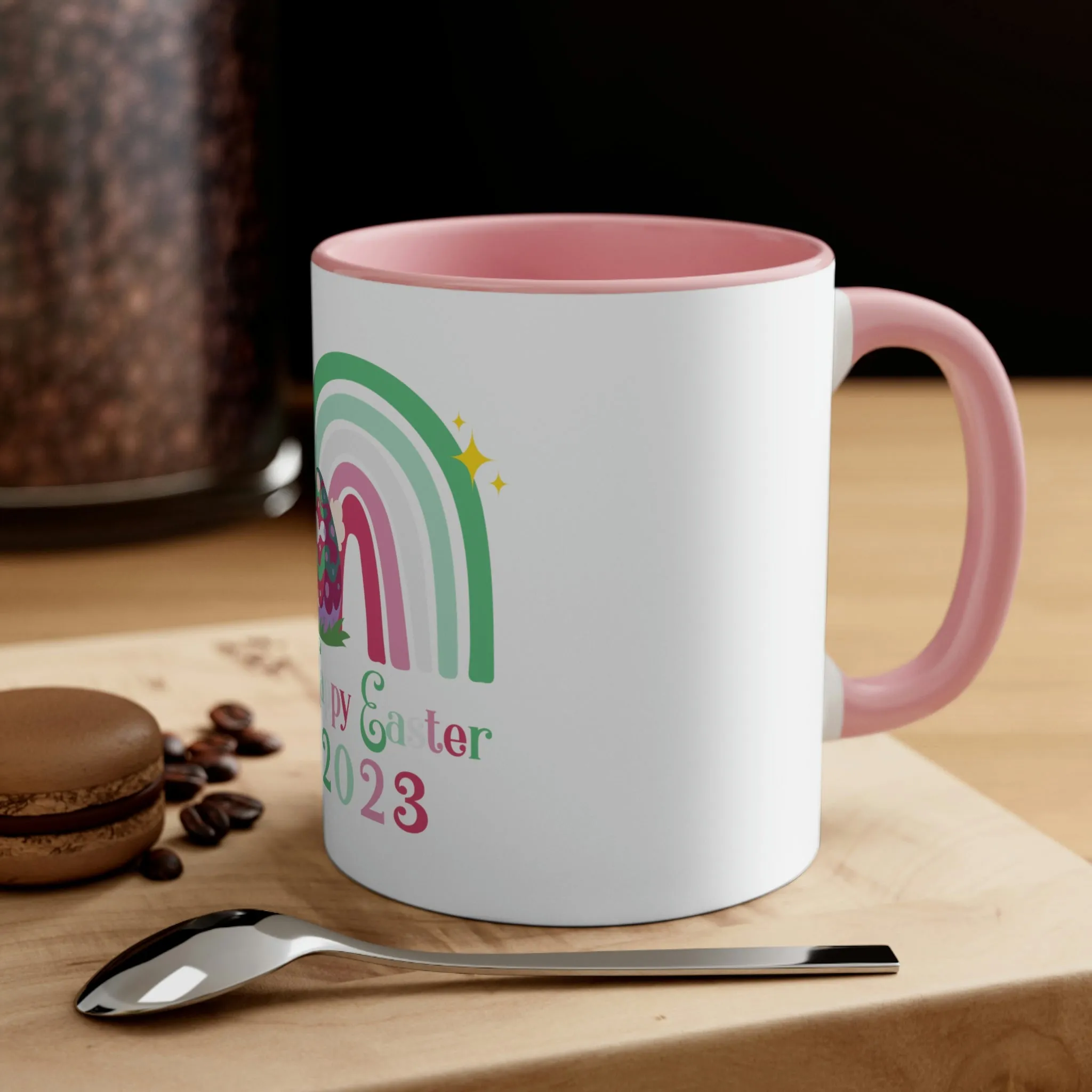 Abrosexual Flag Accent Coffee Mug Easter Festival - Happy Easter 2023