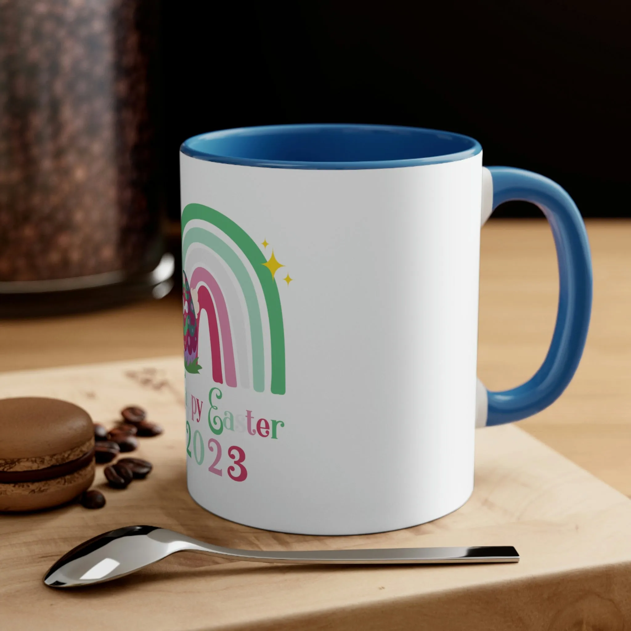 Abrosexual Flag Accent Coffee Mug Easter Festival - Happy Easter 2023