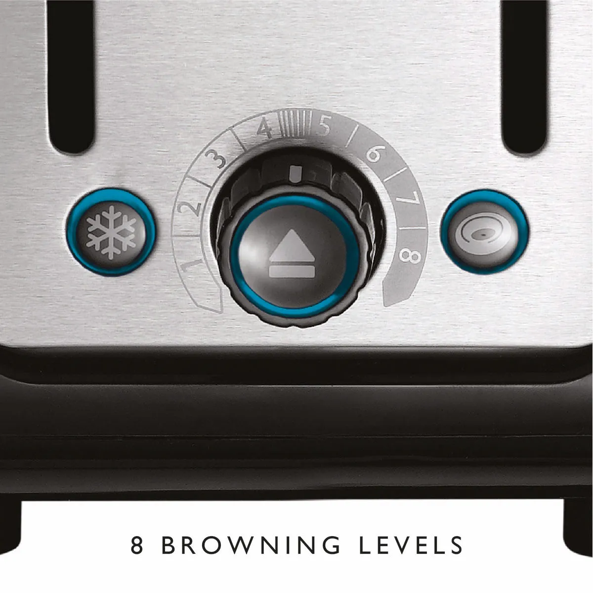 Architect 2-Slot Toaster in Black & Brushed Stainless Steel