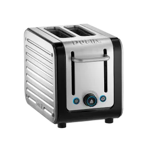 Architect 2-Slot Toaster in Black & Brushed Stainless Steel