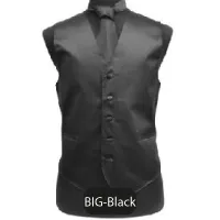 Big-Black Mens Solid Vest