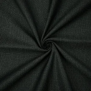 Black-Gray Poly-Wool Faded Plaid Stretch Shirting Woven Fabric