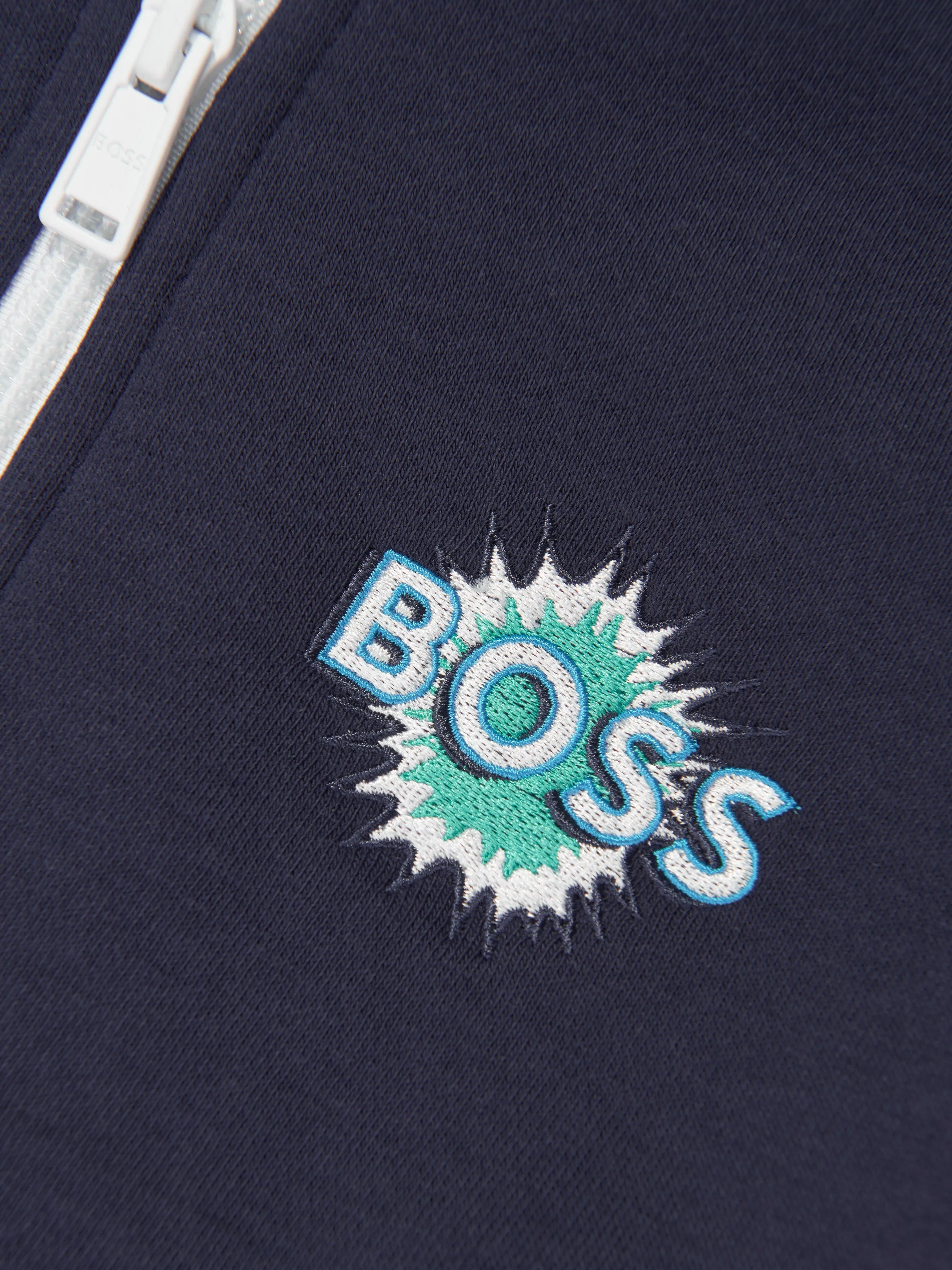 BOSS Boys Zip Up Top in Navy