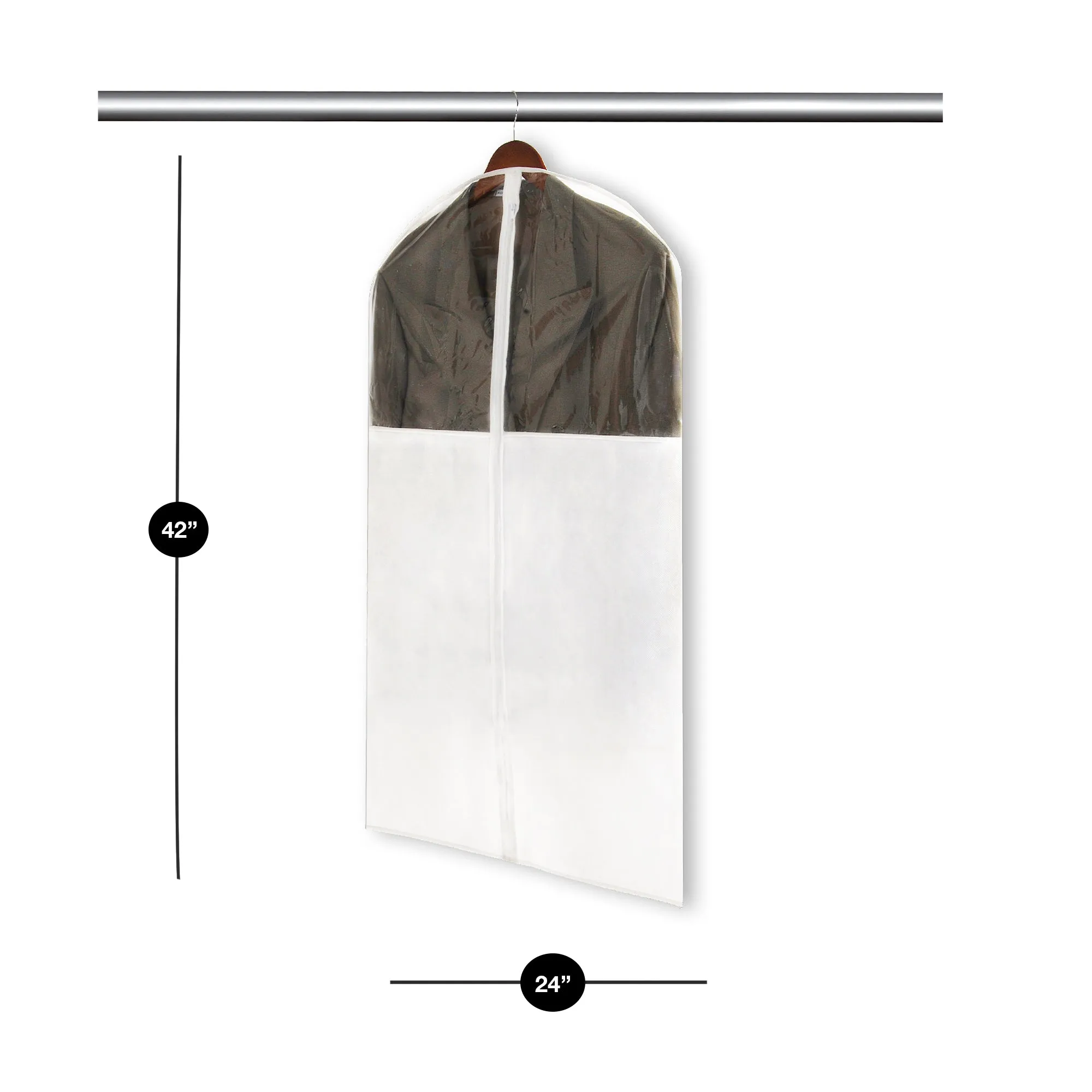 Canvas Gusseted Garment Bag Hanger - 24 x 42 Inch