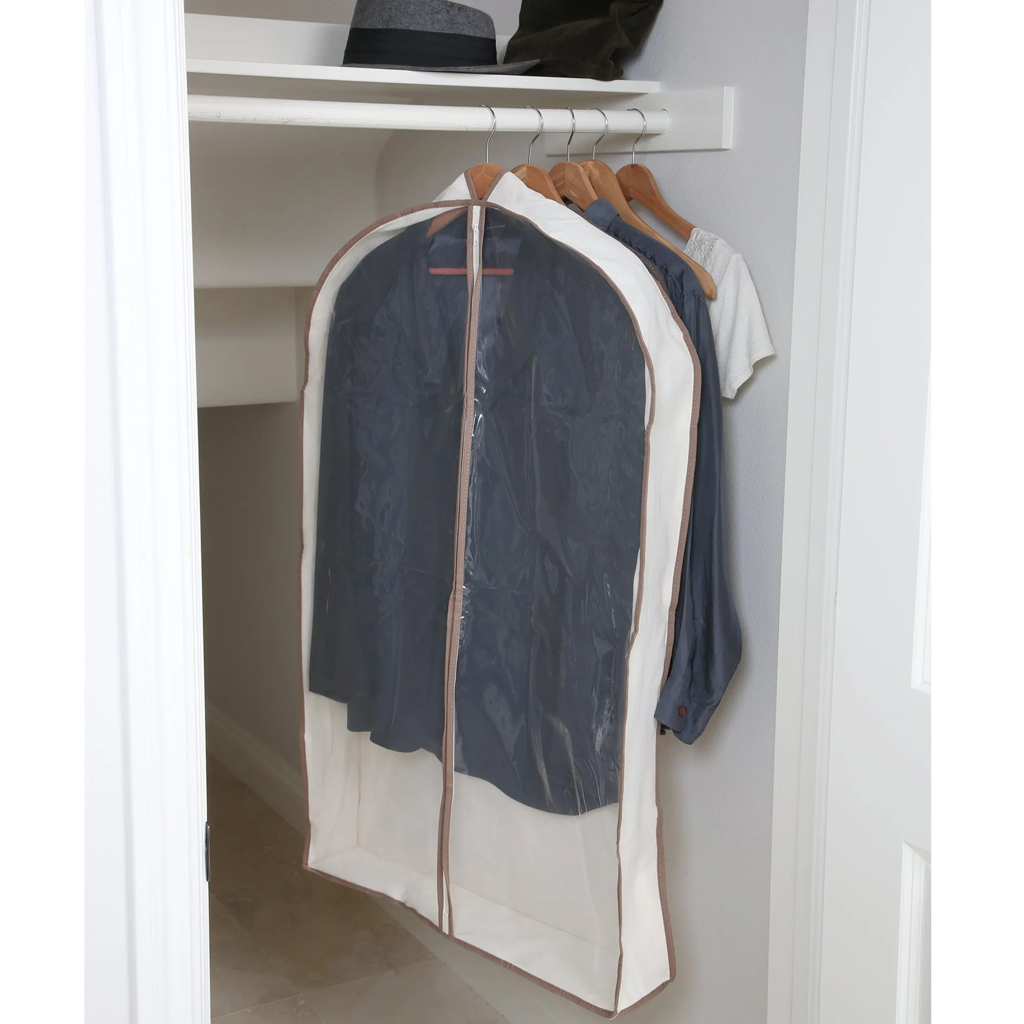 Canvas Gusseted Garment Bag Hanger - 24 x 42 Inch