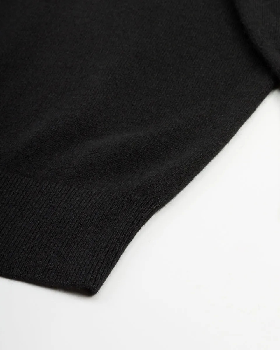 Cashmere V Pullover - Black 10