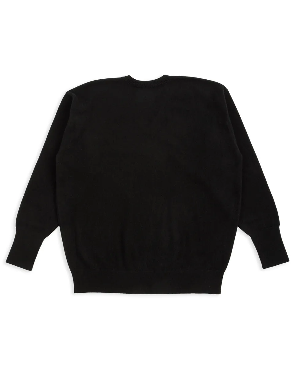 Cashmere V Pullover - Black 10