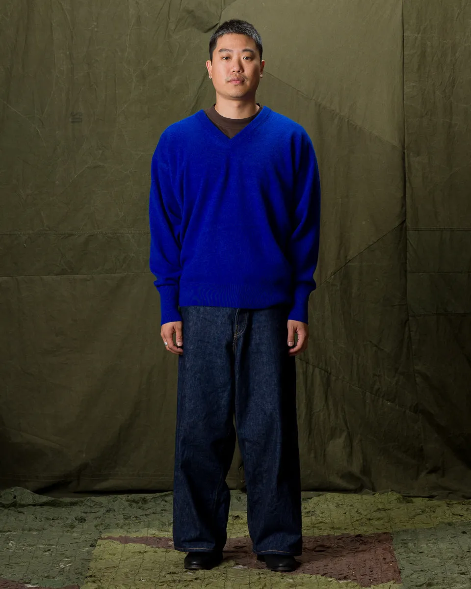 Cashmere V Pullover - Royal Blue 10