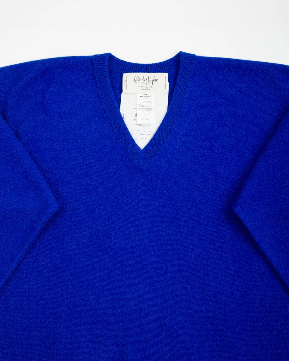 Cashmere V Pullover - Royal Blue 10