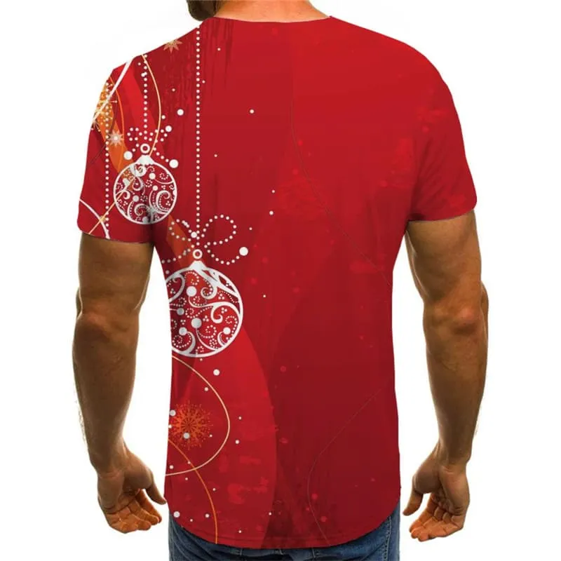 Christmas T shirts Men New Year T-shirts 3d Party Shirt Print Short Sleeve