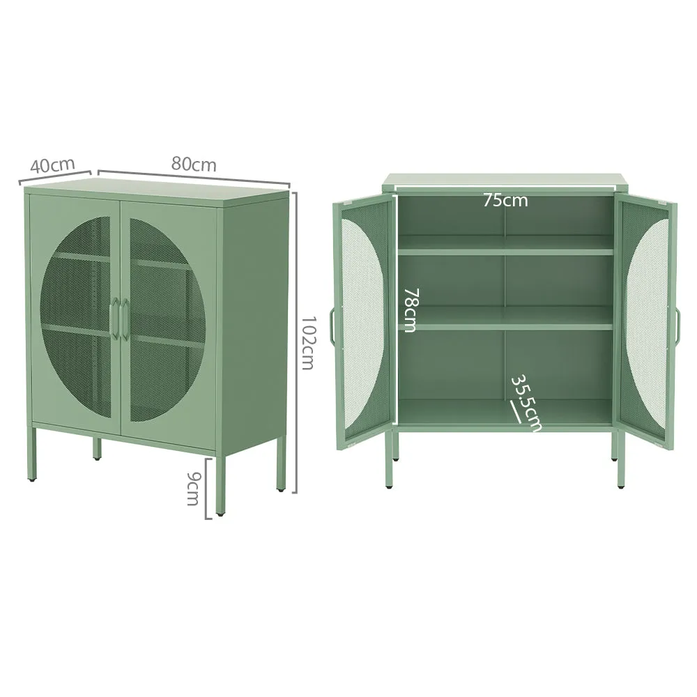 Cipher Metal Buffet Sideboard Cabinet - Green