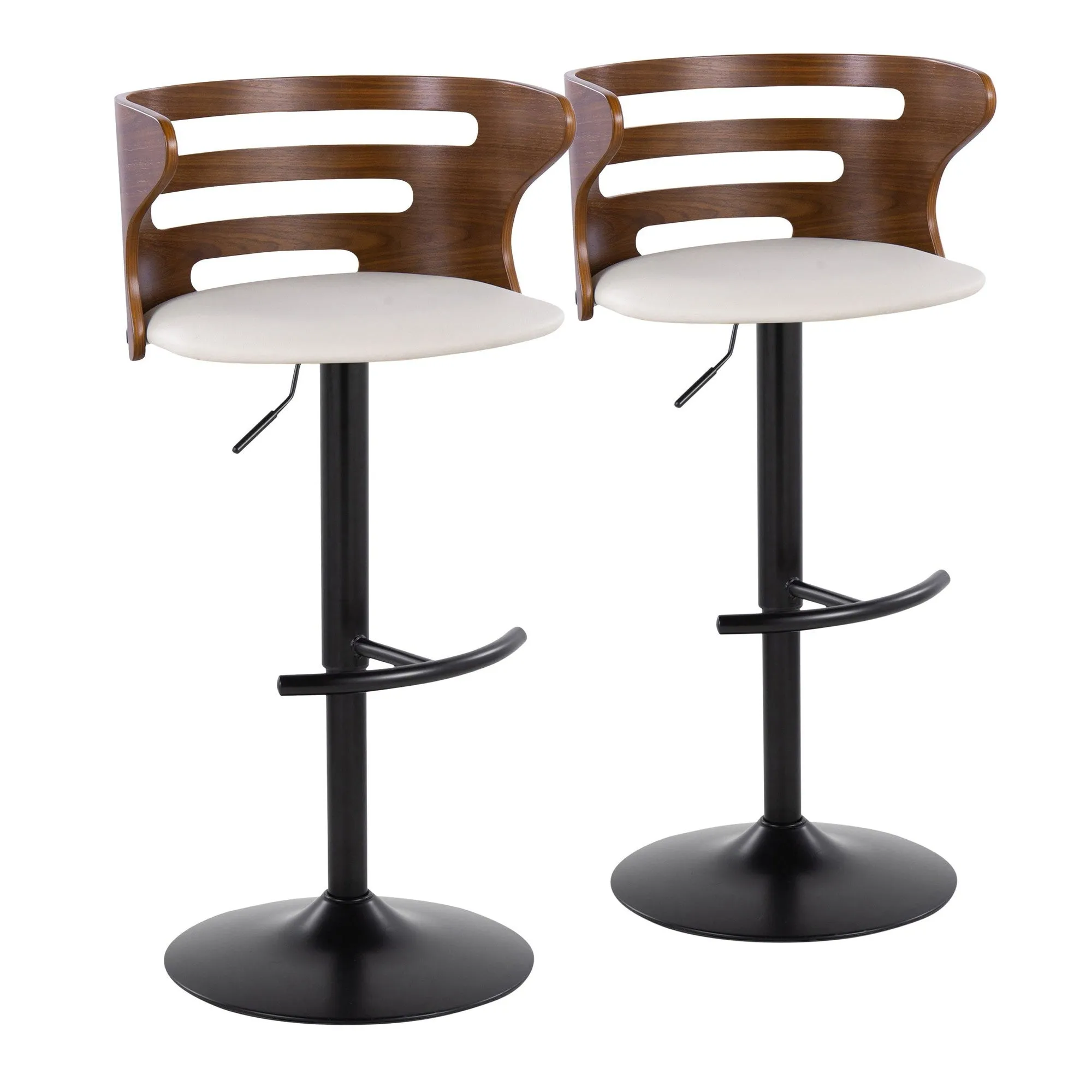 Cosi Adjustable Barstool - Set of 2 By LumiSource - BS-COSIPU-RT2 BKWLBN2