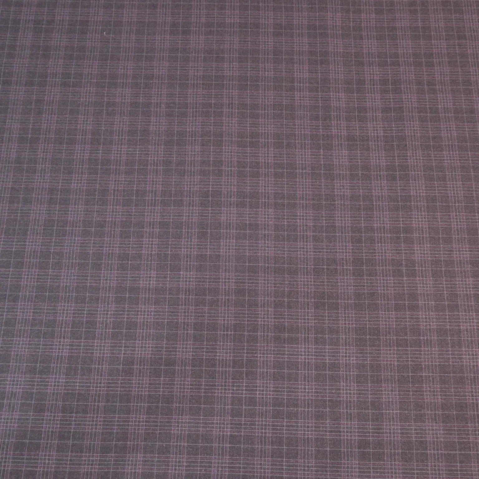 Dark Grey Plaid Voyage Wool Dormeuil Fabric