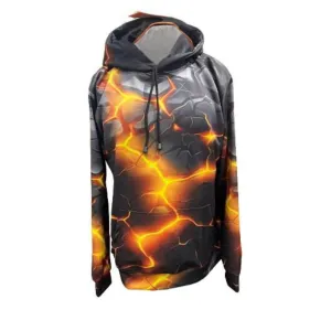 Devon Sport Unisex 3D Black Thunder Graphic Pull-Over Hoodie