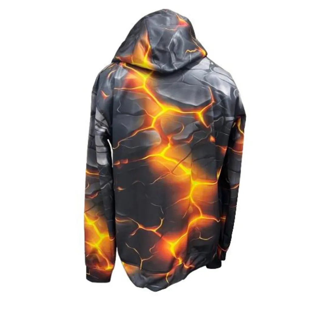 Devon Sport Unisex 3D Black Thunder Graphic Pull-Over Hoodie