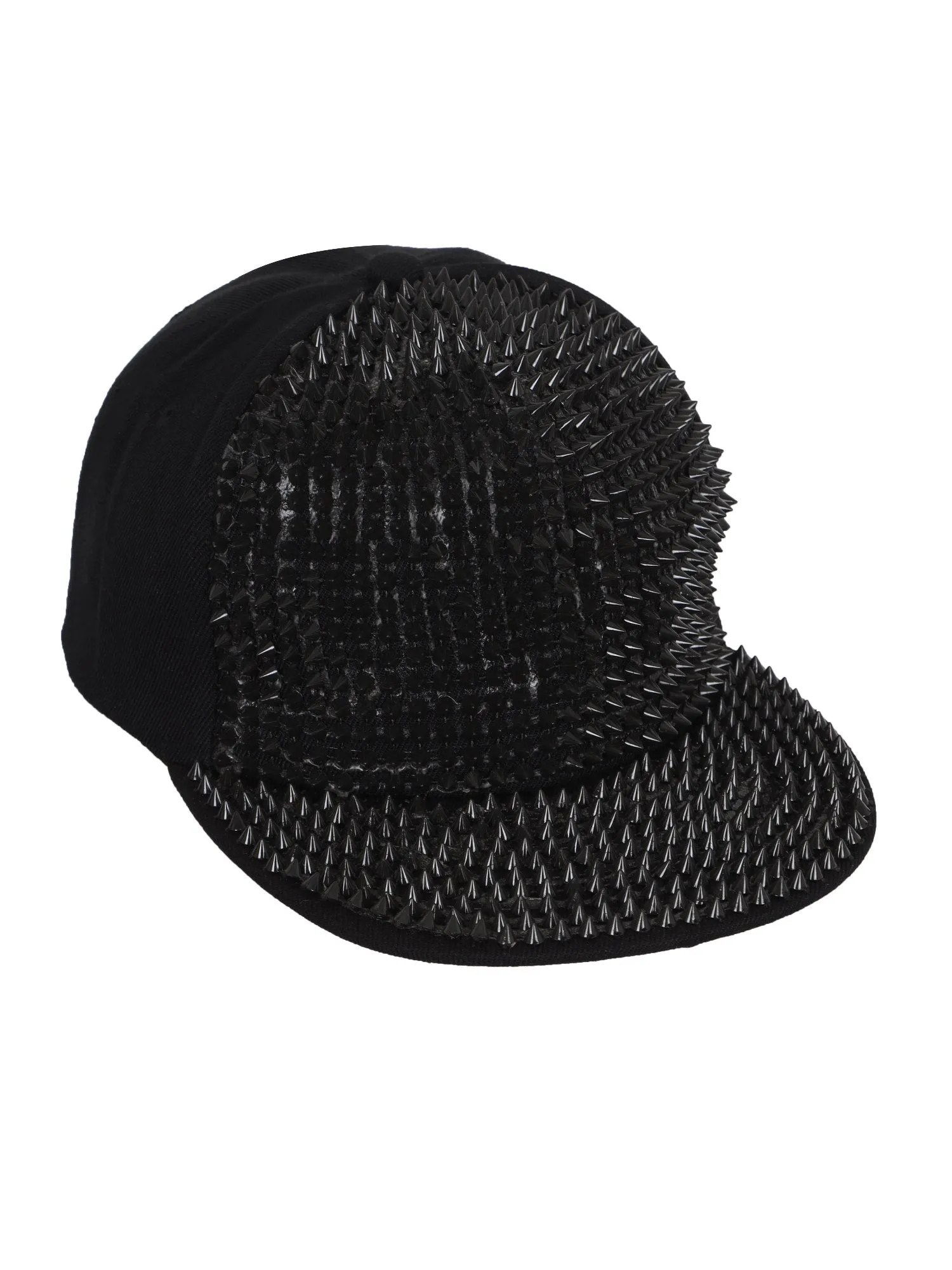 FabSeasons Studs Bling Flat Hip Hop Cap (Black)