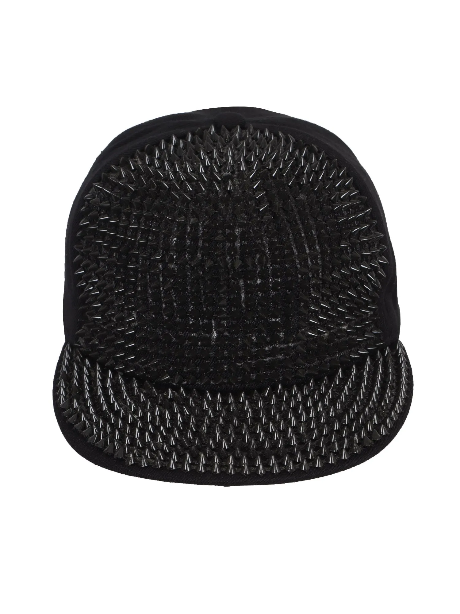 FabSeasons Studs Bling Flat Hip Hop Cap (Black)