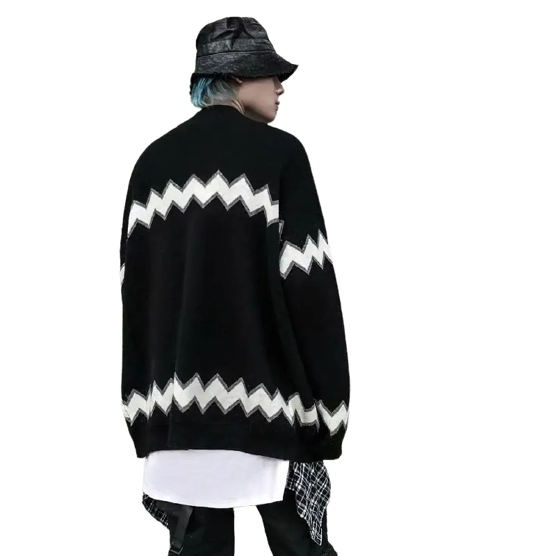 Fashion Men's Buttons Sweater / Punk Style Warm Oversized Clothing