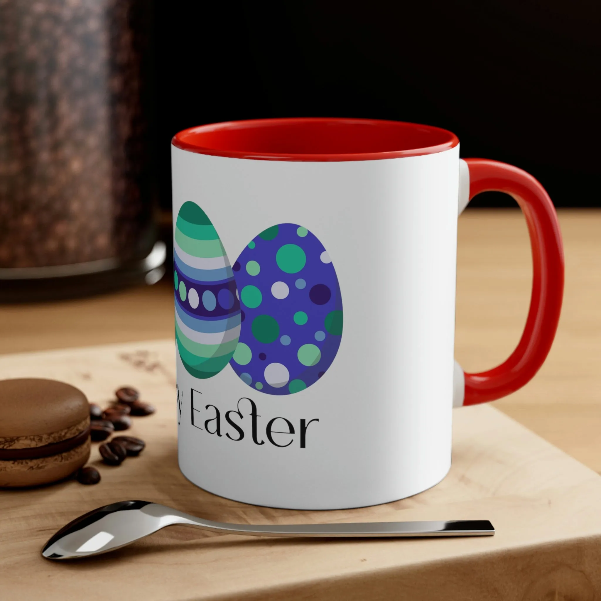 Gay Flag Accent Coffee Mug Easter Festival - Happy Easter