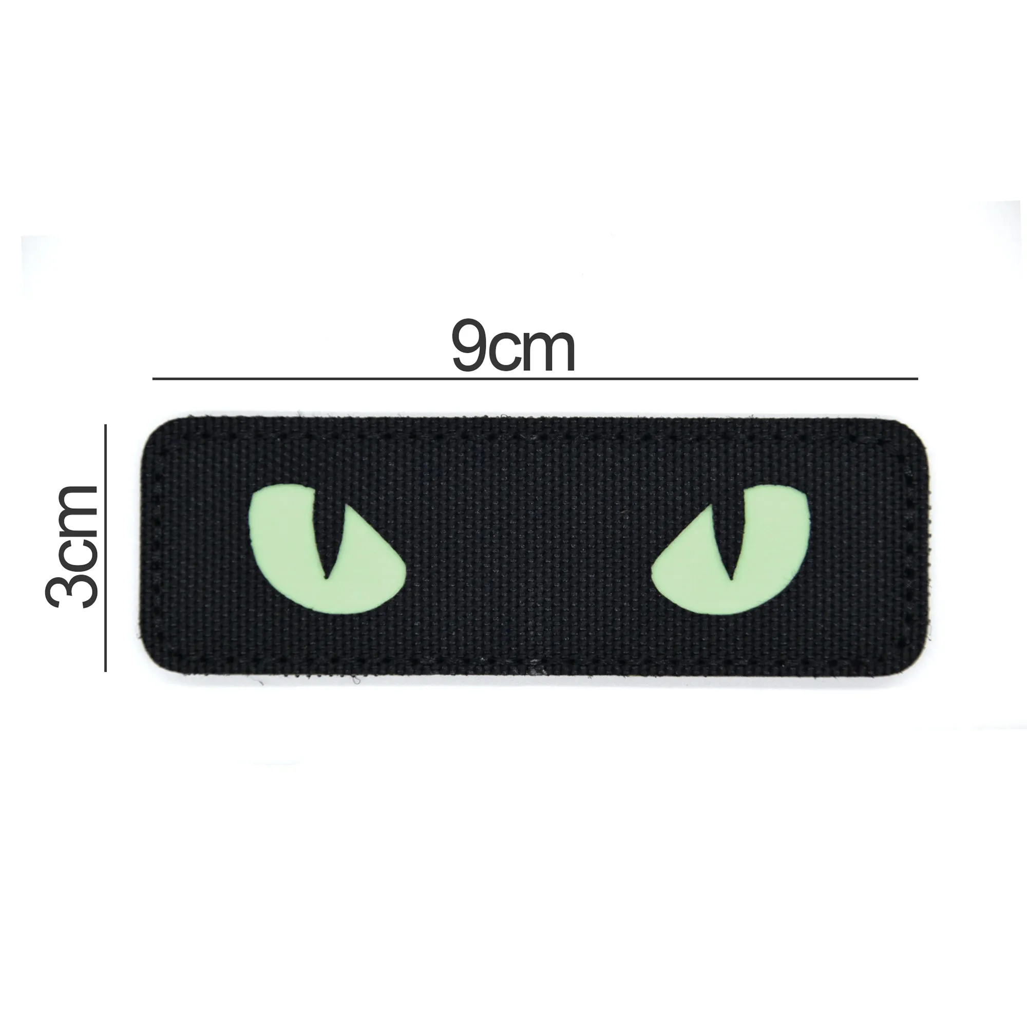 Glow in the Dark Cat Eyes Patch Black