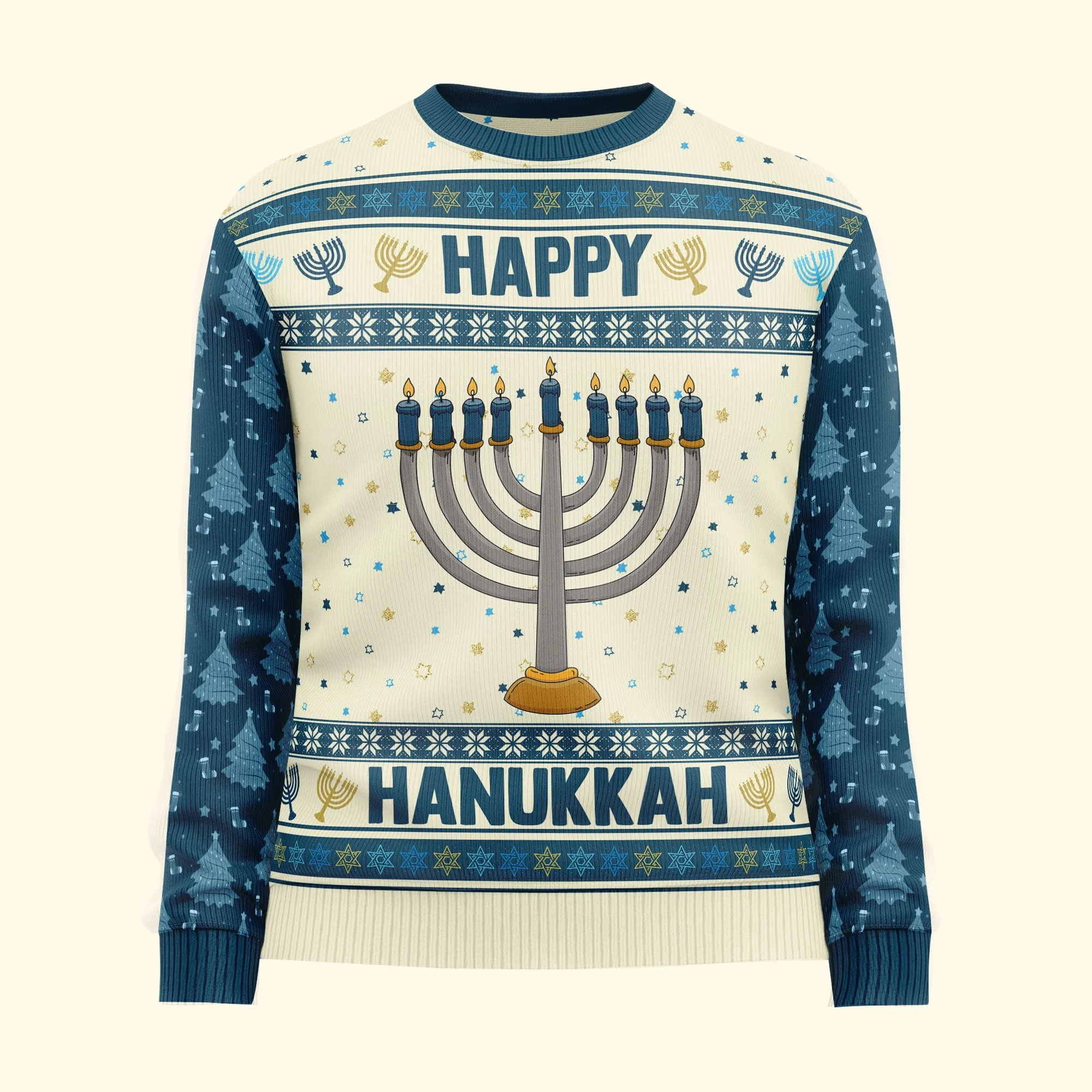 Happy Hannukah - Personalized Ugly Sweater