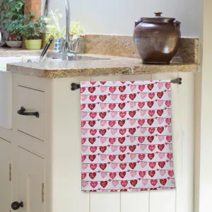 Heart Printed Luxury 100% Cotton Kitchen Towel – (19″ x 29″)1070073