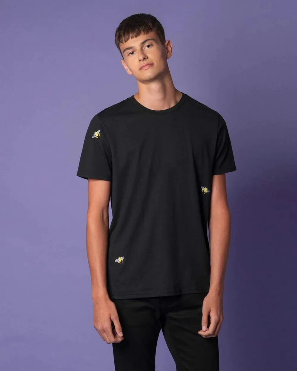 Ingmarson Bee Embroidered T-Shirt Black