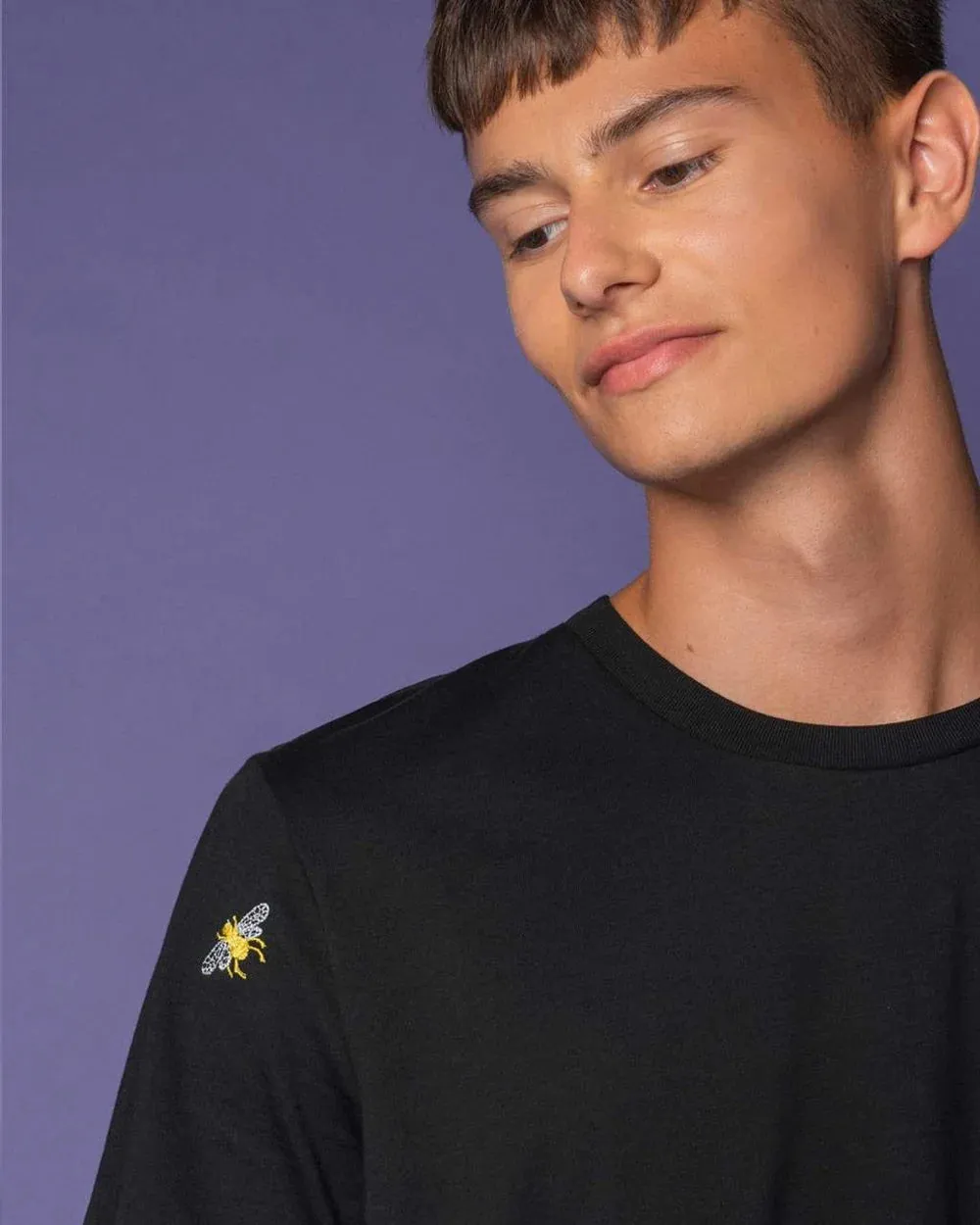 Ingmarson Bee Embroidered T-Shirt Black