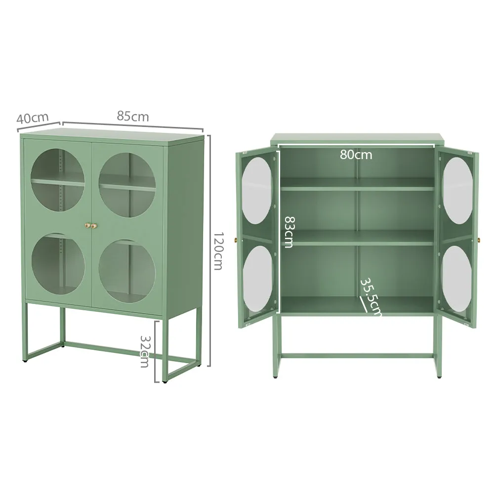 Kael Metal Buffet Sideboard Cabinet - Green