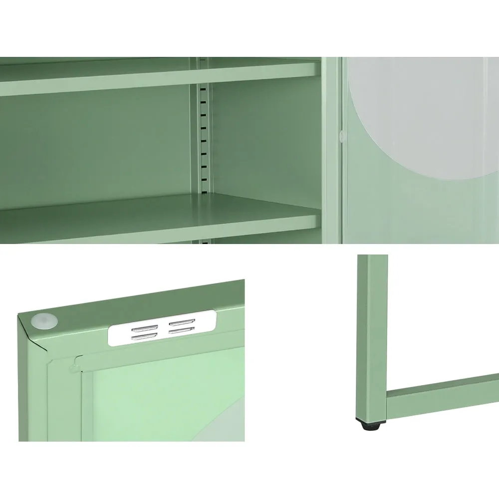 Kael Metal Buffet Sideboard Cabinet - Green