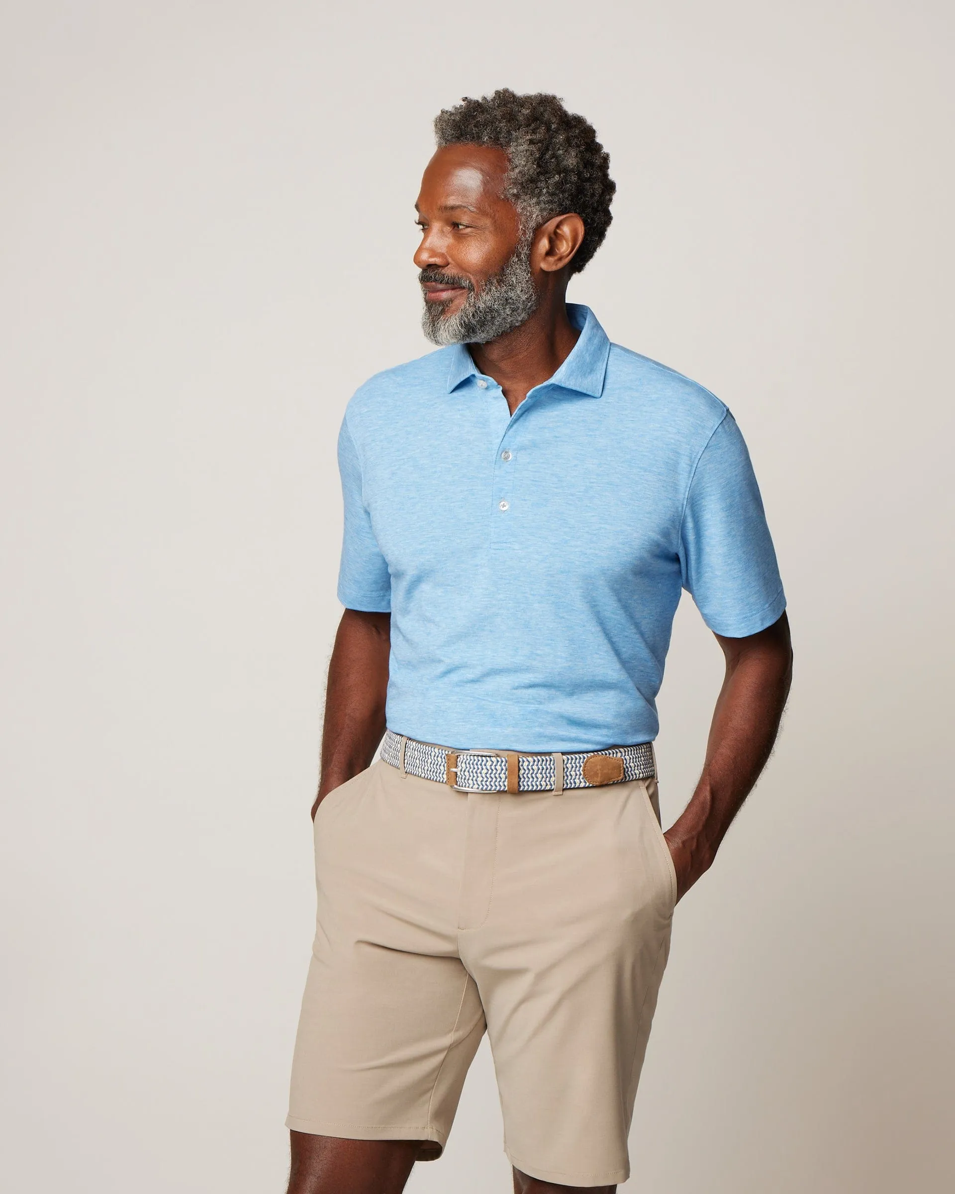 Maddox Solid Top Shelf Performance Polo - Biarritz