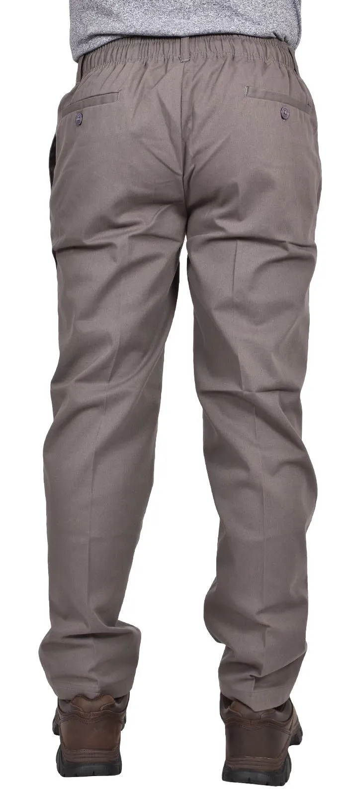 Men Elasticated Waist Work Casual Rugby Trouser - Grey