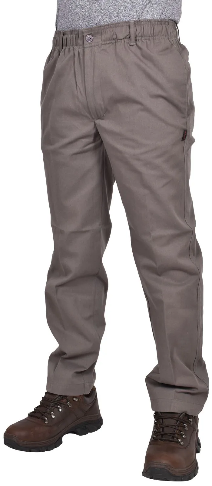 Men Elasticated Waist Work Casual Rugby Trouser - Grey