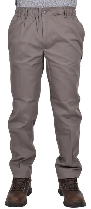 Men Elasticated Waist Work Casual Rugby Trouser - Grey