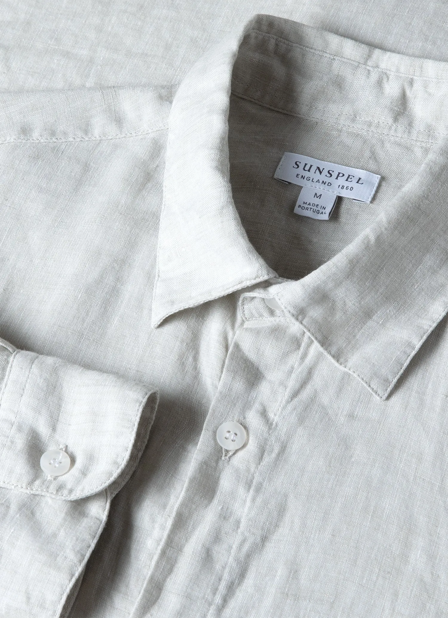 Men's Linen Shirt in Oatmeal Melange