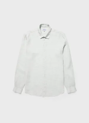 Men's Linen Shirt in Oatmeal Melange