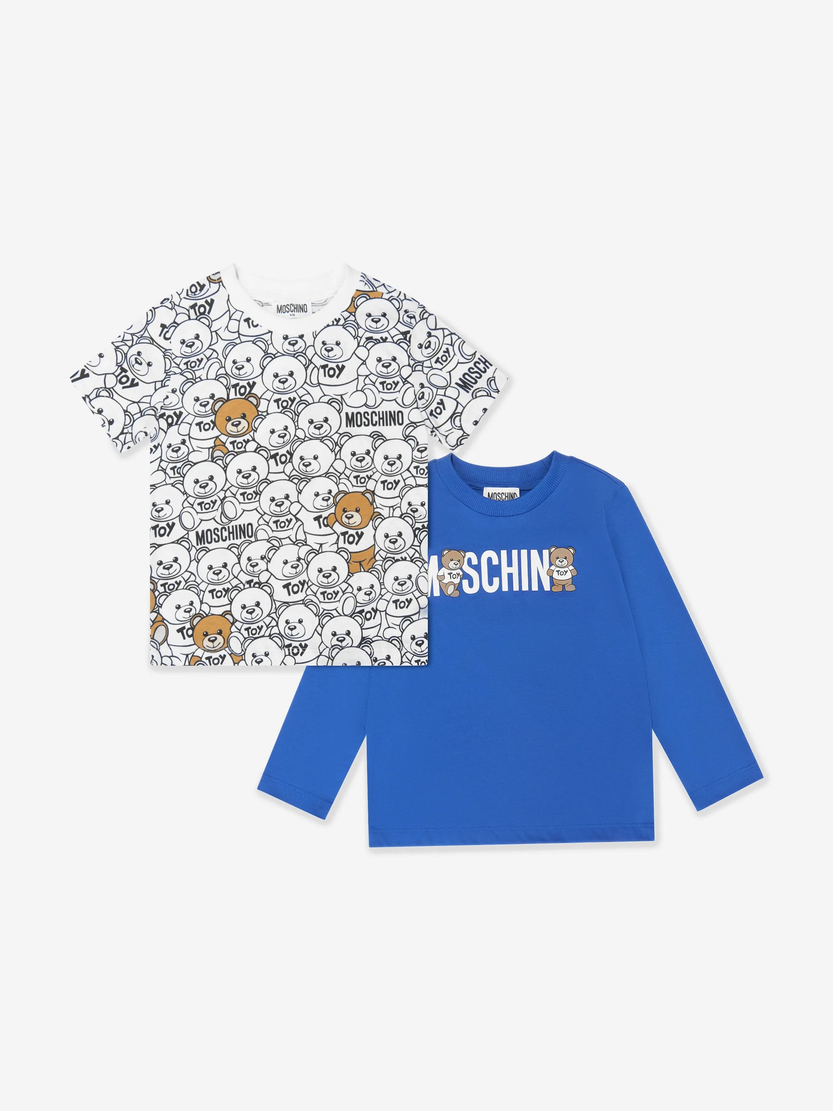 Moschino Boys T-Shirts Gift Set in Blue