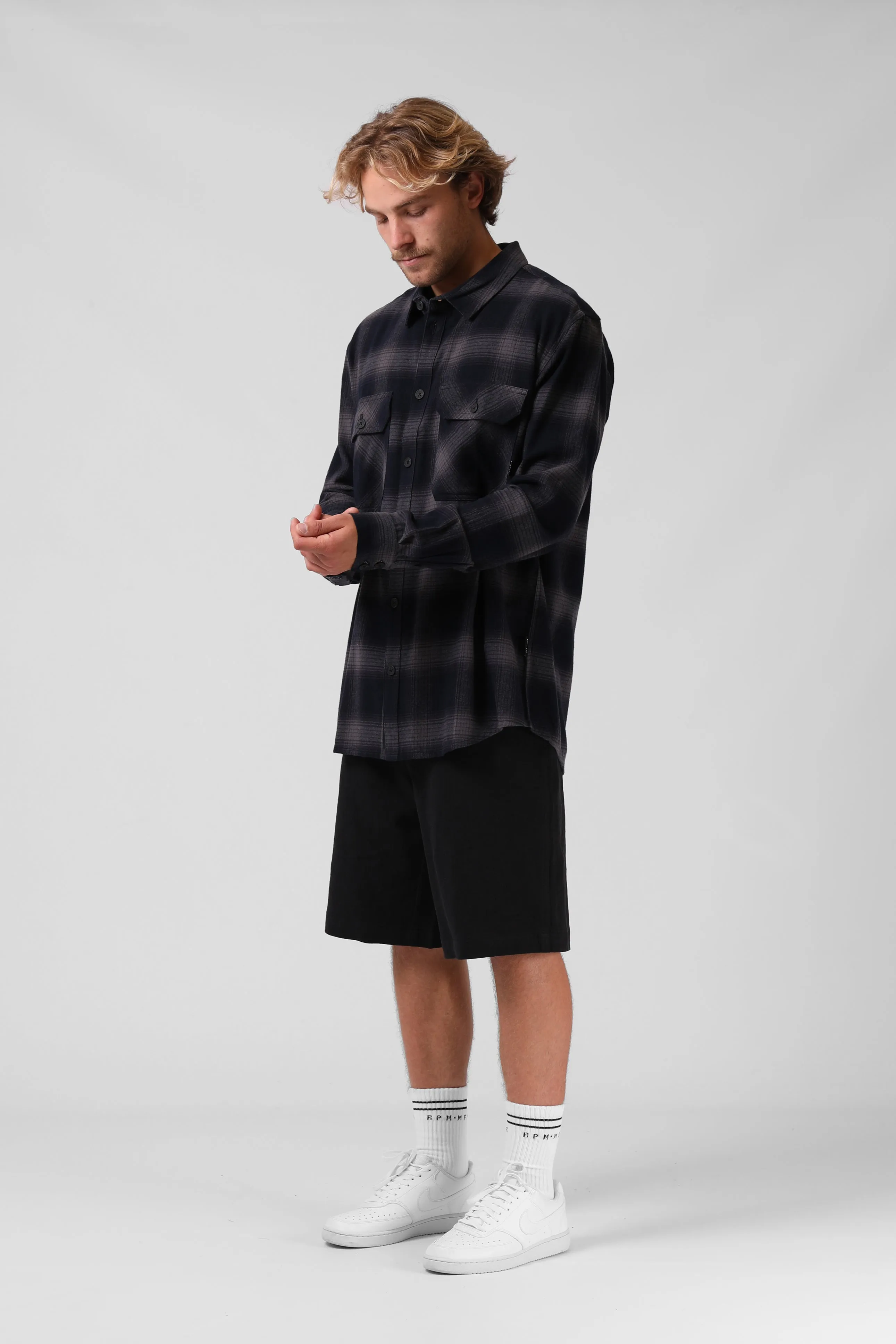 Plaid L/S Shirt - Charcoal Plaid