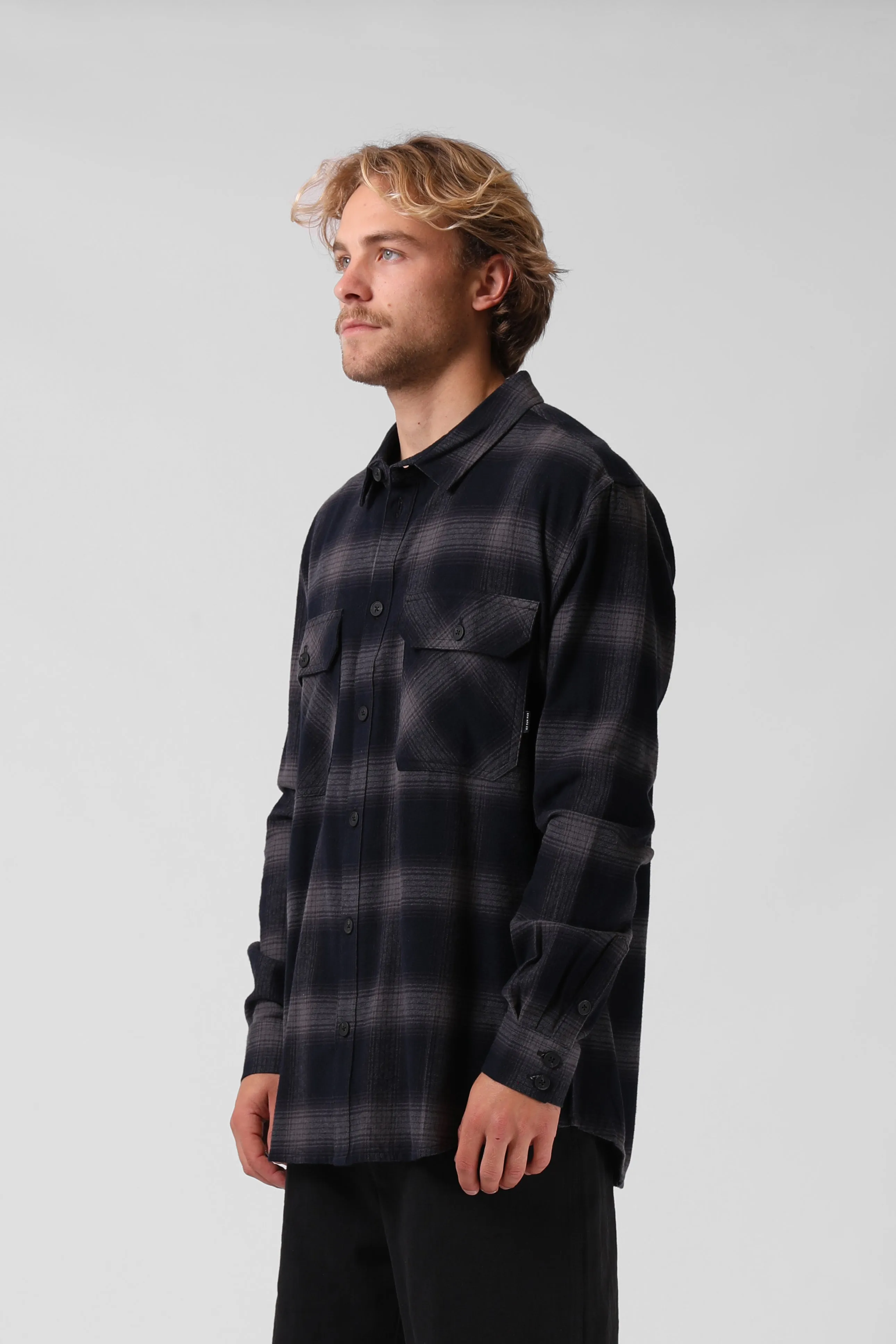 Plaid L/S Shirt - Charcoal Plaid