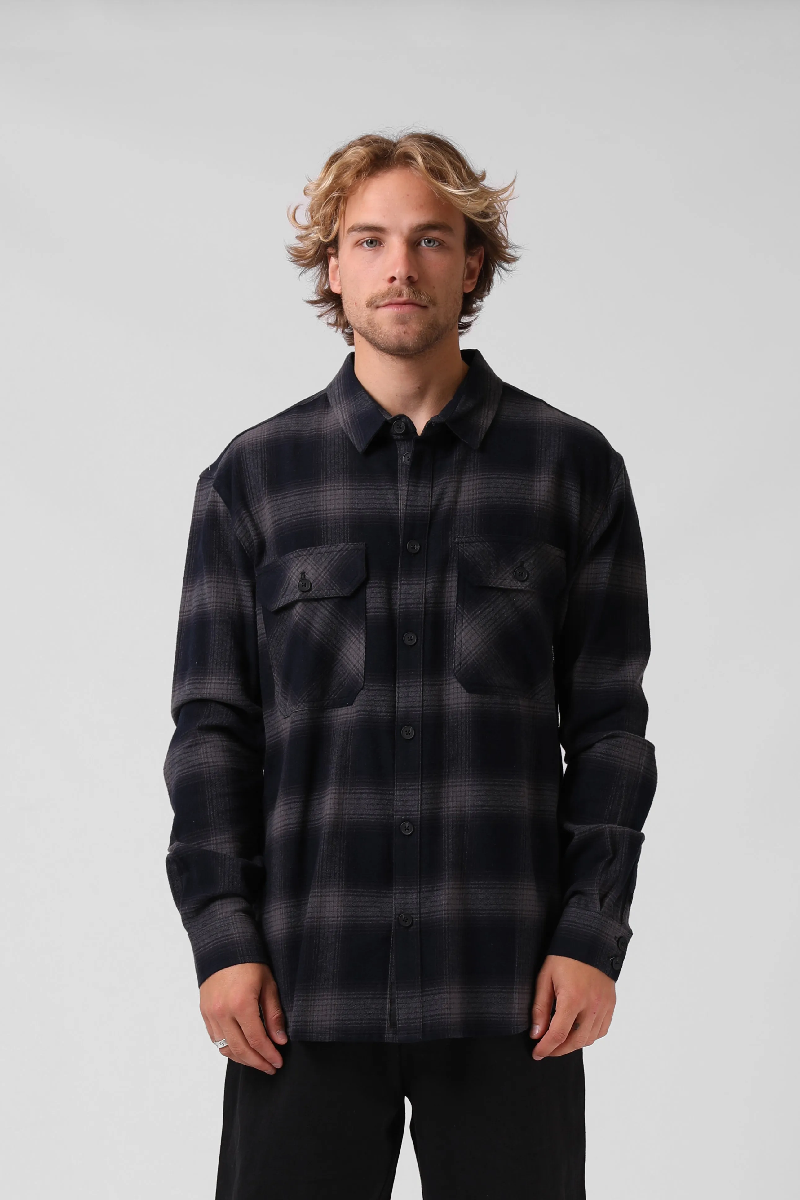 Plaid L/S Shirt - Charcoal Plaid