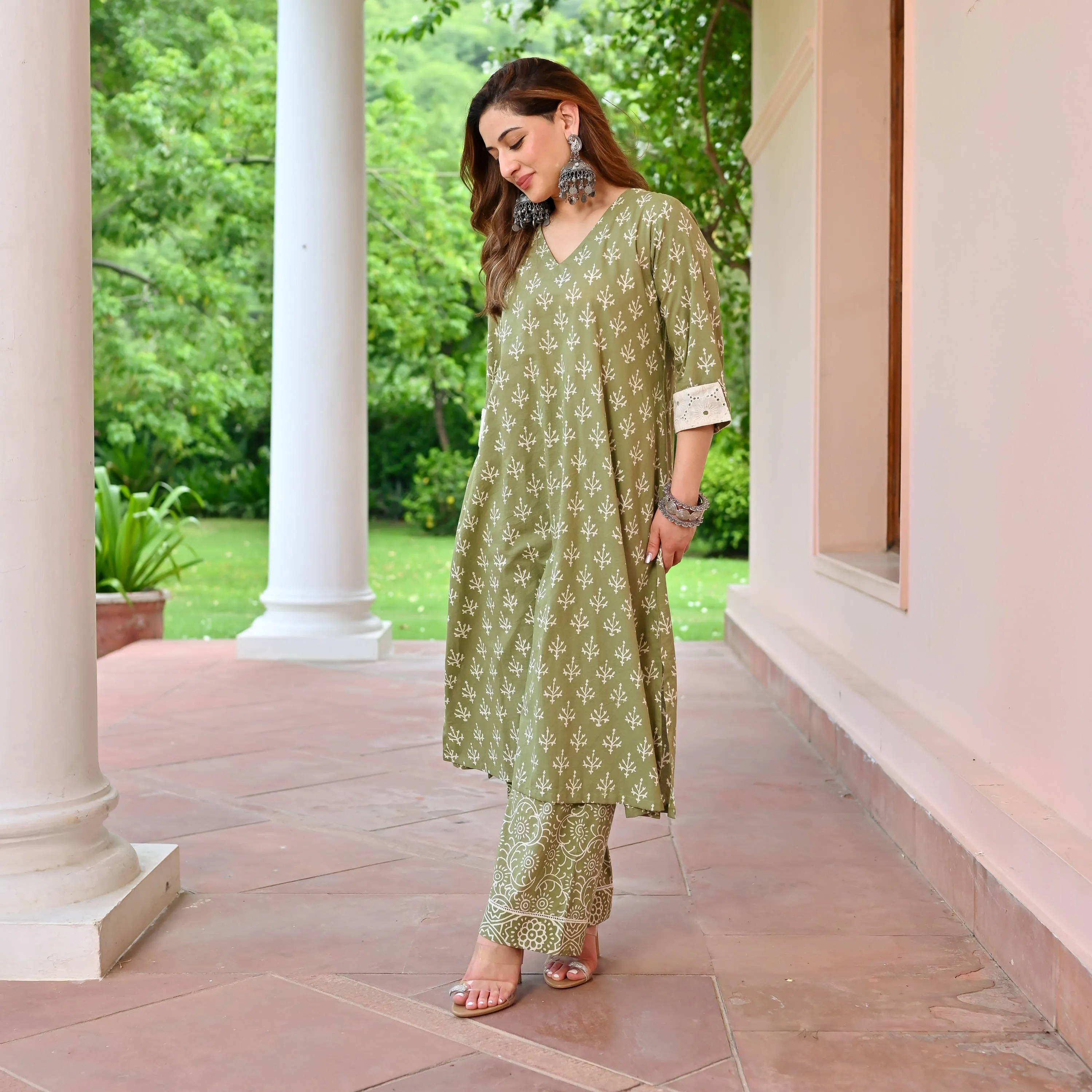 Radhika Green Matching Set