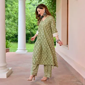 Radhika Green Matching Set