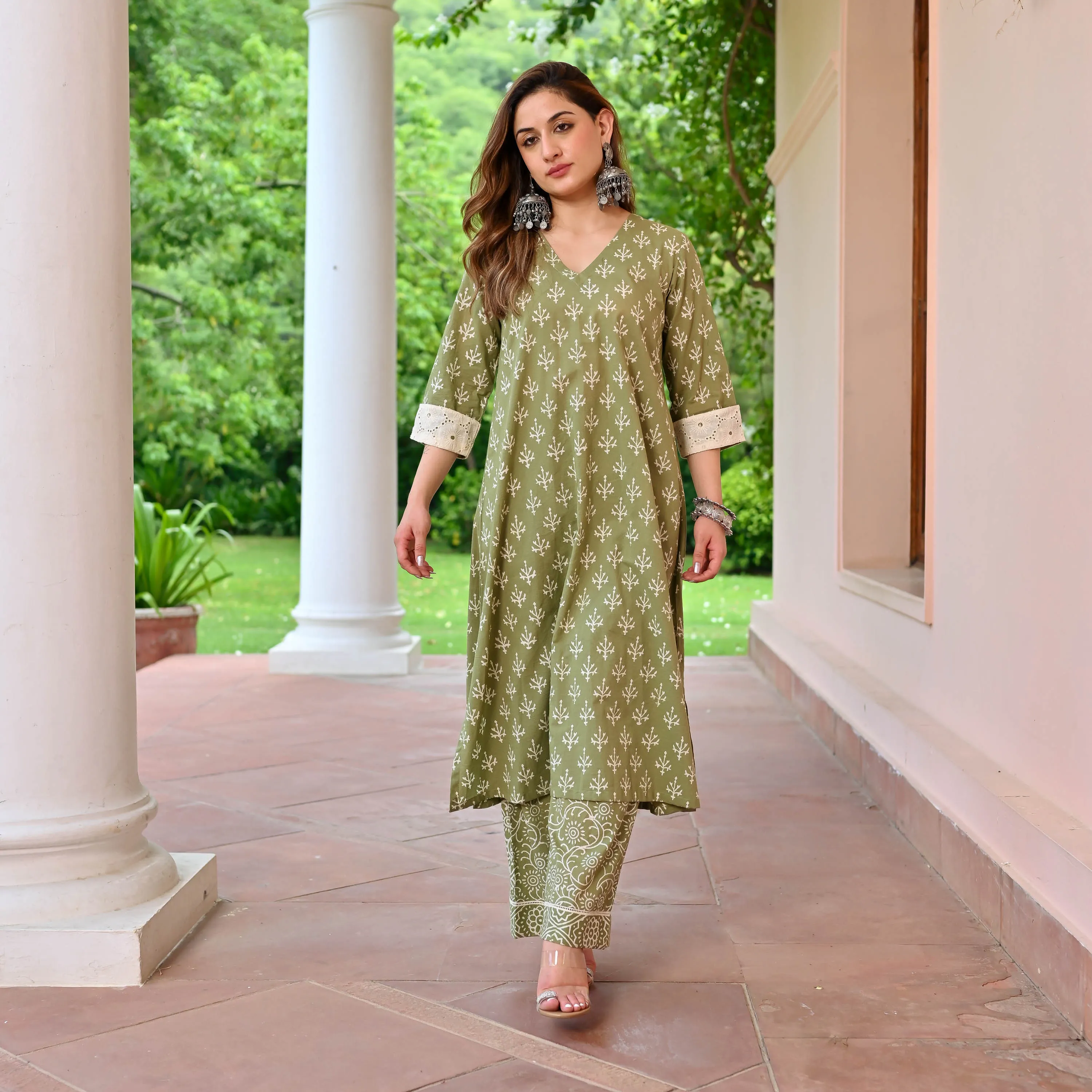 Radhika Green Matching Set