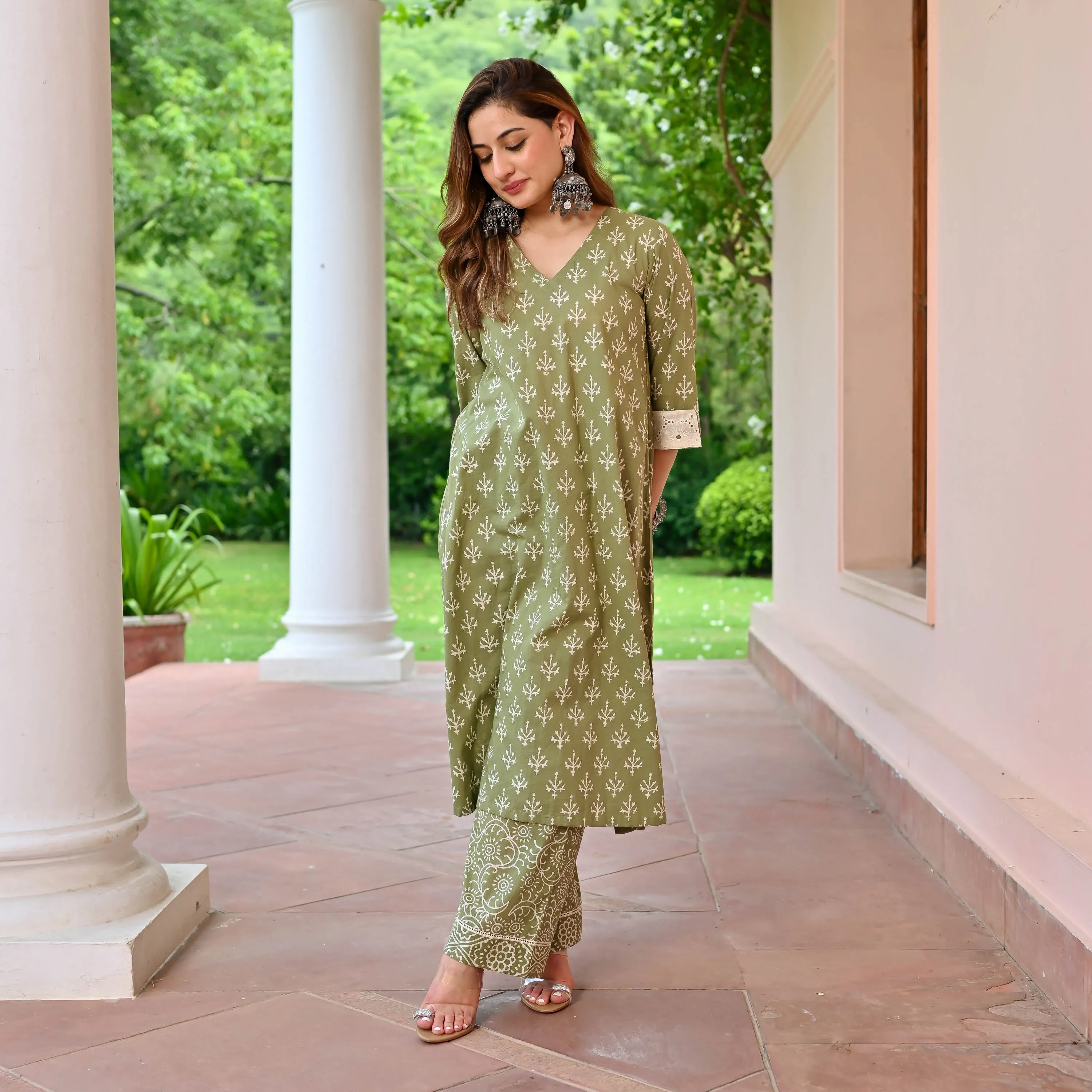 Radhika Green Matching Set