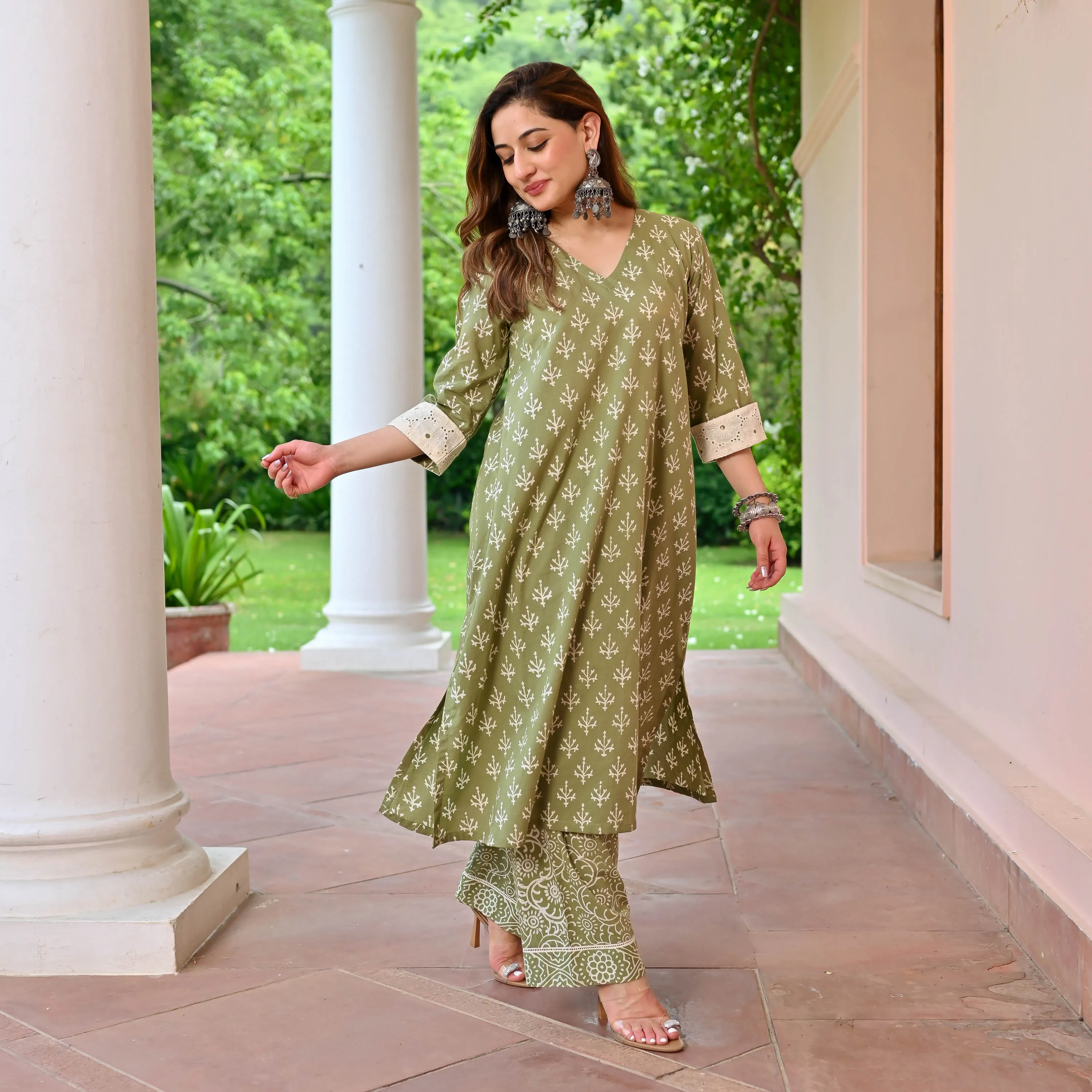 Radhika Green Matching Set